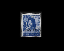 ITALY STAMP - TRIESTE ZONE A - 1949 The 500th An.Birth Of Lorenzo Medici - AMG FTT MH (BA5#58) - Ägäis (Aut. Reg.)