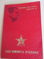 COMMUNIST PARTY OF YUGOSLAVIA, MEMBERSHIP CARD, PHOTO, 1985 - Cartes De Membre