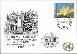 UNO WIEN 2002 Mi-Nr. 236 WEISSE KARTE - INT. BRIEFMARKENTAGE MÜNCHEN 07.03.2002 - Covers & Documents