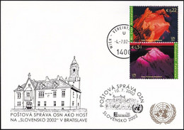 UNO WIEN 2002 Mi-Nr. 242 WEISSE KARTE - SLOVENSKO BRATISLAVA 04.07.2002 - Storia Postale