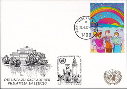 UNO WIEN 2002 Mi-Nr. 244 WEISSE KARTE - PHILATELIA LEIPZIG 02.09.2002 - Covers & Documents