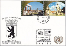 UNO WIEN 2002 Mi-Nr. 247 WEISSE KARTE - INT. BRIEFMARKENTAGE BERLIN 22.11.2002 - Storia Postale