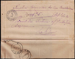 ROMANIA 1899 LETTER SENT  IN 12/1/1899 FROM BERISLAVESCI TO SUICI VF!! - Briefe U. Dokumente