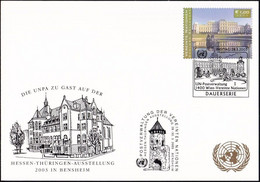 UNO WIEN 2003 Mi-Nr. 251 WEISSE KARTE - HESSEN-THÜRINGEN AUSSTELLUNG BENSHEIM 28.03.2003 - Storia Postale