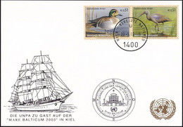 UNO WIEN 2003 Mi-Nr. 254 WEISSE KARTE - MARE BALTICUM KIEL 23.05.2003 - Covers & Documents