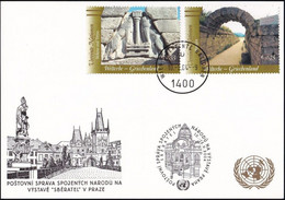 UNO WIEN 2004 Mi-Nr. 262 WEISSE KARTE - SBERATEL PRAG 10.09.2004 - Covers & Documents