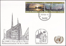 UNO WIEN 2004 Mi-Nr. 264 WEISSE KARTE - 8. WIENER HERBSTSENIORENMESSE 18.11.2004 - Storia Postale