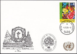 UNO WIEN 2004 Mi-Nr. 265 WEISSE KARTE - NUMIPHIL 2004 WIEN 04.12.2004 - Storia Postale