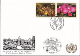 UNO WIEN 2005 Mi-Nr. 267 WEISSE KARTE - INT. BRIEFMARKENBÖRSE MÜNCHEN 03.03.2005 - Storia Postale