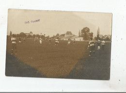 RUGBY A XV CARTE PHOTO AVEC MATCH DU SPORT ATHLETIQUE BORDELAIS 1909 - Rugby