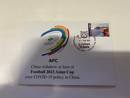 (1 G 55)  China Withdraw As Host Off Football 2023 Asian Cup Over COVID-19 Zero Policy - With OZ Stamp - Coupe D'Asie Des Nations (AFC)