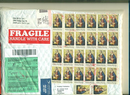 United States 2009. The Envelope  Passed Through The Mail. Airmail. 26 Stamps "Christmas". - Cartas & Documentos