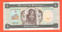 Eritrea 1 One Nagka  1997 Bank Of Eritrea Africa Afrika Serie AA - Erythrée