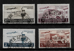 ITALY STAMP - AEGEAN ISLANDS - 1940 Airmail - Exhibition In Napoli SET USED (BA5#88) - Egée (Admin. Autonome)