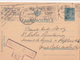 A16449- MILITARY LETTER POSTAL STATIONERY KING MICHAEL 5 LEI CENZORED BUCURESTI 151 B.1 1942 OFICUL MILITAR NR. 147 - Lettres 2ème Guerre Mondiale
