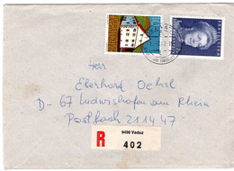 59874 - Liechtenstein - 1982 - 2.50Fr Fuerstin MiF A R-Bf VADUZ -> Westdeutschland (10Rp-Mke Eckbug) - Covers & Documents