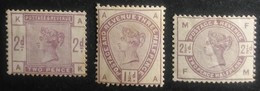 Gran Bretaña: Año. 1883 - 84 ( Reina Victoria, 3/Val. Filig, Tipo - 49 ) - Unused Stamps