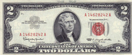 USA 2 $ DOLLARS 1963 RED SEAL NOTE UNC "free Shipping Via Registered Air Mail" - United States Notes (1928-1953)