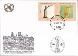 UNO WIEN 2006 Mi-Nr. 276 WEISSE KARTE - BRIEFMARKENBÖRSE MÜNCHEN 02.03.2006 - Brieven En Documenten