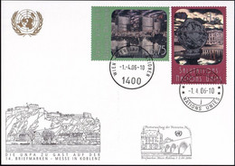 UNO WIEN 2006 Mi-Nr. 277 WEISSE KARTE - BRIEFMARKENMESSE KOBLENZ 01.04.2006 - Brieven En Documenten