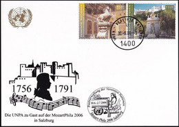 UNO WIEN 2006 Mi-Nr. 279 WEISSE KARTE - MOZARTPHILA SALZBURG 30.06.2006 - Covers & Documents