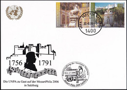 UNO WIEN 2006 Mi-Nr. 279 WEISSE KARTE - MOZARTPHILA SALZBURG 30.06.2006 - Storia Postale