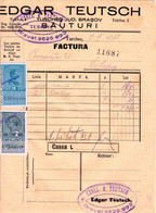 Romania, 1938, Vintage Invoice / Receipt, Brasov - Revenue / Fiscal Stamps / Cinderellas - Steuermarken