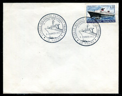 Oblitération Du Voyage Inaugural Du Paquebot France En 1962 Sur Enveloppe -  F 238 - Maritieme Post