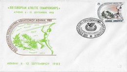 GRECE. Championnats D'Europe  D'athlétisme à Athènes  Sur Enveloppe 1er Jour...T0384 - Covers & Documents