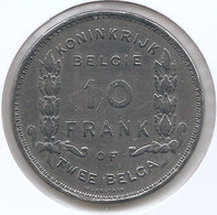 ALBERT I * 10 Frank / 2 Belga 1930 Vlaams  Pos B * Z.Fraai  * Nr 9914 - 10 Francs & 2 Belgas