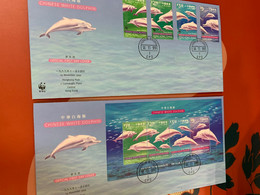 Hong Kong Stamp WWF  Dolphin FDC 1999 - Gebruikt