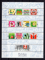 Poland/Pologne 2006 - Polish Alphabet - Minisheet - MNH** - Superb *** - Lettres & Documents