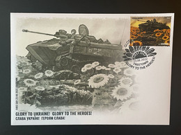 Sierra Leone 2022 Mi. ? FDC Ukraine War Russian Invasion Sunflowers Tank Char Boris Groh - Sierra Leone (1961-...)