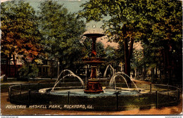 Illinois Rockford Haskell Park Fountain 1915 - Rockford
