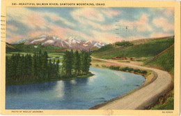 Beautiful Salmon River, Sawtooth Mountains, Idaho  1940 (Art-Colortune 9A-H2529) - Andere & Zonder Classificatie