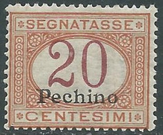 1917 CINA PECHINO SEGNATASSE 20 CENT MNH ** - RF38-6 - Pechino