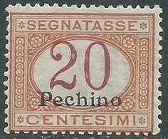 1917 CINA PECHINO SEGNATASSE 20 CENT MNH ** - RF38-6 - Peking