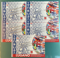 RARE 2022 SET OF 5 MINIATURE SHEET: „Weltausstellung Helvetia Lugano“ (Switzerland Stamp Exhibition Souvenir Sheet - Bloques & Hojas