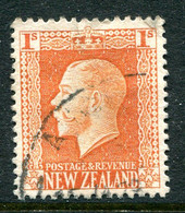 New Zealand 1915-30 KGV - Recess - P.14 X 14½ - 1/- Pale Orange-red Used (SG 430ca) - Used Stamps