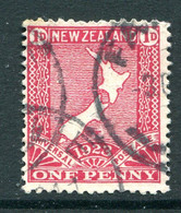 New Zealand 1923 Restoration Of Penny Post - Jones - 1d Map - Used (SG 461) - Oblitérés