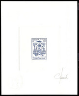 WALLIS & FUTUNA(2002) Arms Of Bishop Pompallier. Die Proof In Blue Signed By The Engraver. Scott No 550, Yvert No 568. - Imperforates, Proofs & Errors