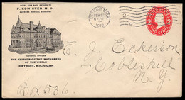 U.S.A.(1912) Knights Of The Maccabees Office. 2c Postal Stationery Envelope With Illustrated Corner Ad For Fraternal Org - 1901-20