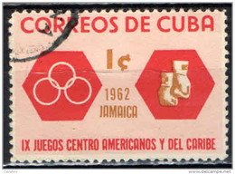 CUBA - 1962 - GIOCHI SPORTIVI DEI CARAIBI - PUGILATO - USATO - Gebraucht