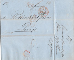 1871 - LSC D'Odessa Expédiée D'Angleterre  - Lombard Street  Calais 3 >>>> Rothschild Paris - Voir (3 Scans). - ...-1840 Precursores