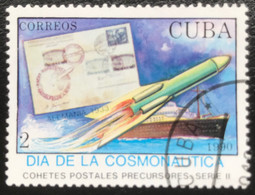 Cuba - C10/19 - (°)used - 1990 - Michel 3373 - Dag Van De Kosmonauten - Gebraucht