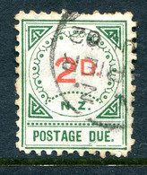 New Zealand 1899-1900 Postage Dues - 13 Ornaments & Large D - 2d Carmine & Green Used (SG D11) - Impuestos