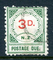 New Zealand 1899-1900 Postage Dues - 13 Ornaments & Large D - 3d Carmine & Green Used (SG D12) - Impuestos