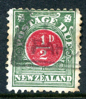 New Zealand 1904-08 Postage Dues - Cowan Paper - P.11 - ½d Red & Deep Green Used (SG D18) - Postage Due