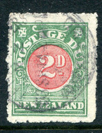 New Zealand 1919-20 Postage Dues - Cowan Paper - P.14 - 2d Carmine & Green Used (SG D22) - Postage Due