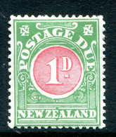 New Zealand 1925-35 Postage Dues - Cowan Paper - P.14 - 1d Carmine & Green HM (SG D34) - Impuestos